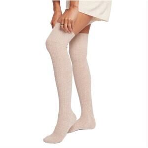 Pudus Beige Knit Sweater Socks NWT